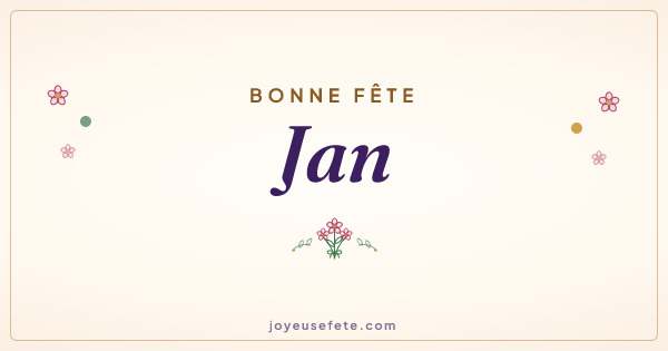 Image « Bonne fête Jan » au format large