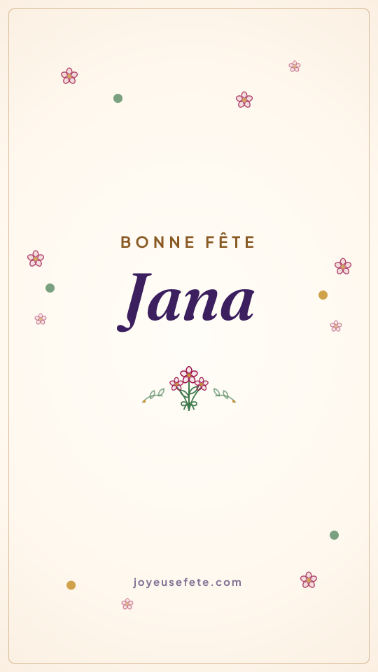 Image « Bonne fête Jana » au format story