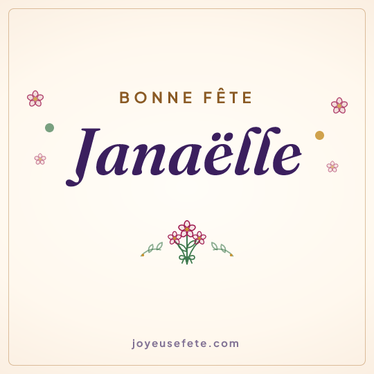 Image carrée « Bonne fête Janaëlle » pour WhatsApp