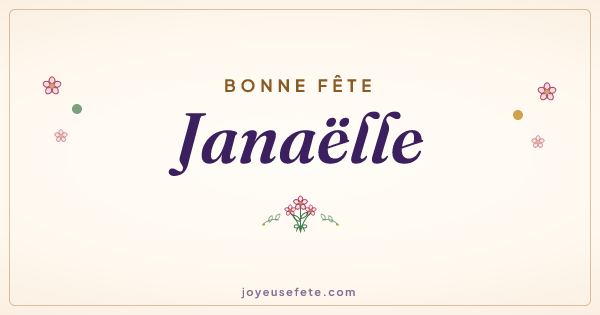 Image « Bonne fête Janaëlle » au format large