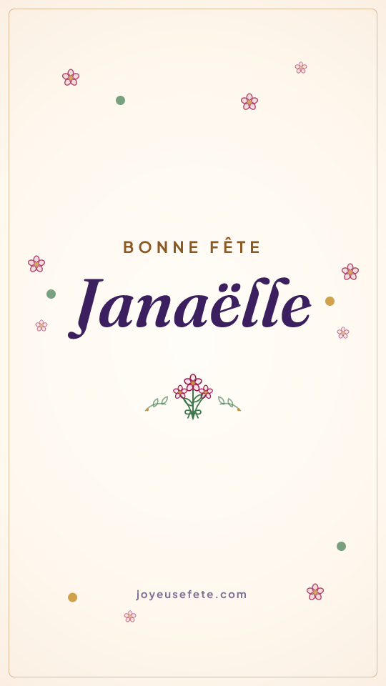 Image « Bonne fête Janaëlle » au format story