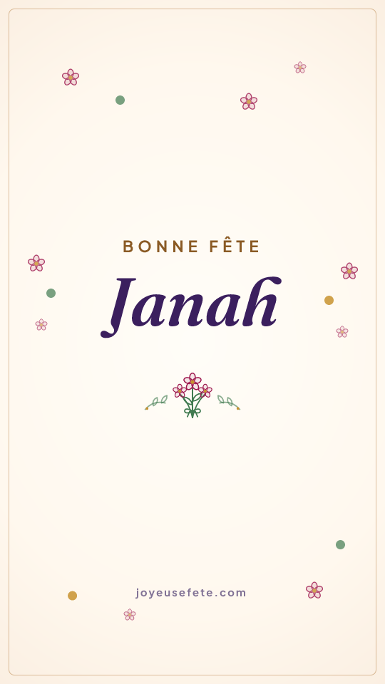 Image « Bonne fête Janah » au format story