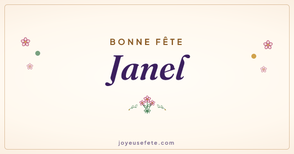 Image « Bonne fête Janel » au format large