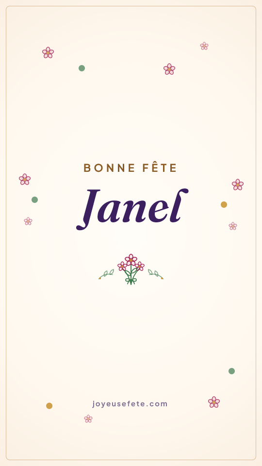 Image « Bonne fête Janel » au format story