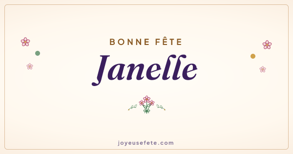 Image « Bonne fête Janelle » au format large