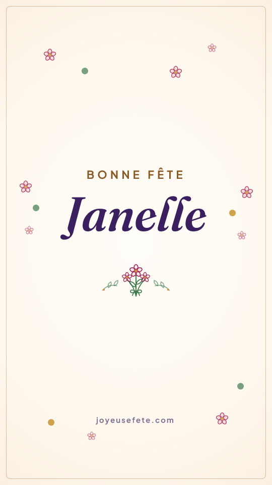 Image « Bonne fête Janelle » au format story