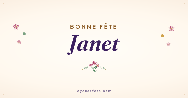 Image « Bonne fête Janet » au format large