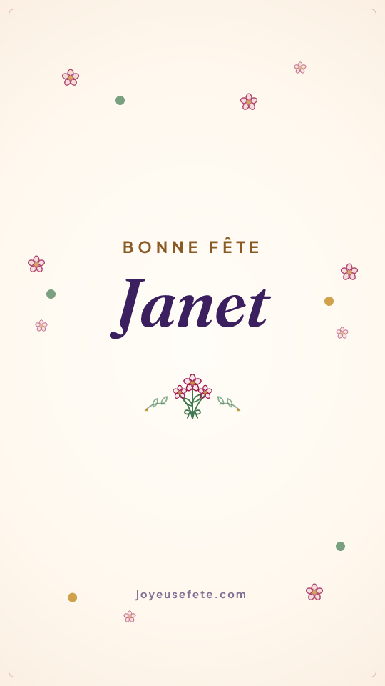 Image « Bonne fête Janet » au format story