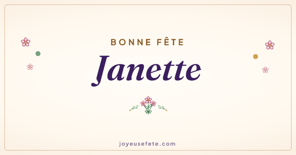 Image « Bonne fête Janette » au format large