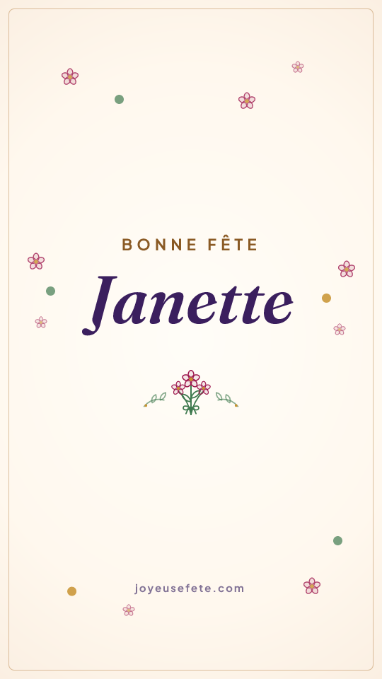 Image « Bonne fête Janette » au format story