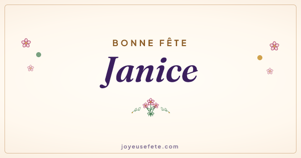 Image « Bonne fête Janice » au format large