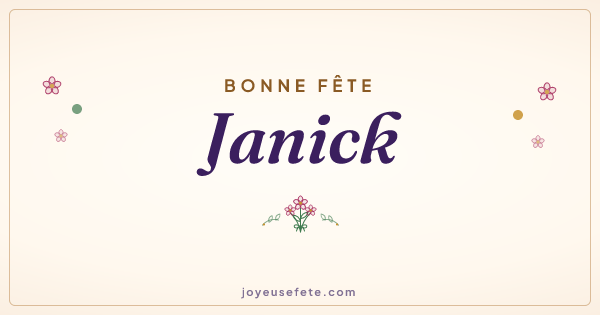 Image « Bonne fête Janick » au format large