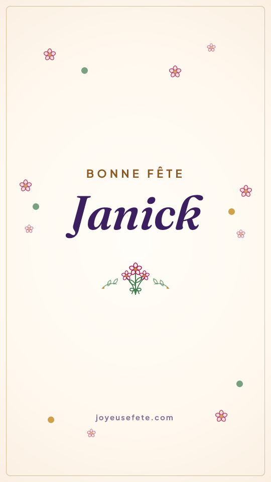 Image « Bonne fête Janick » au format story