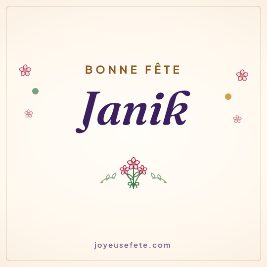 Image carrée « Bonne fête Janik » pour WhatsApp