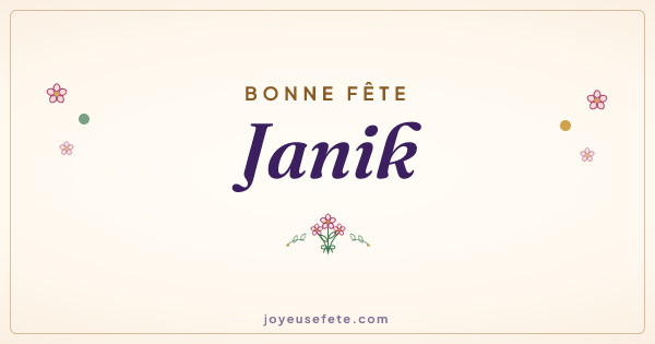 Image « Bonne fête Janik » au format large