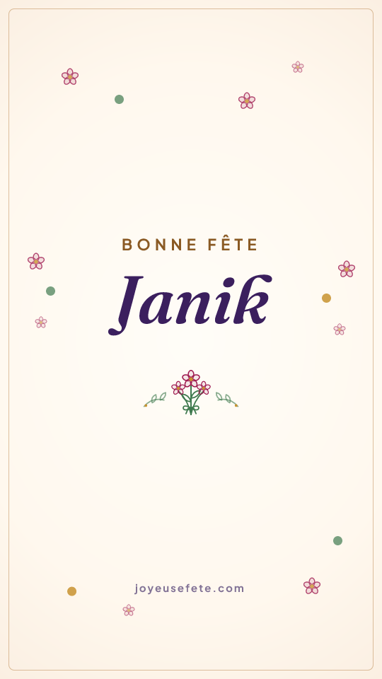 Image « Bonne fête Janik » au format story