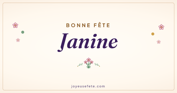 Image « Bonne fête Janine » au format large
