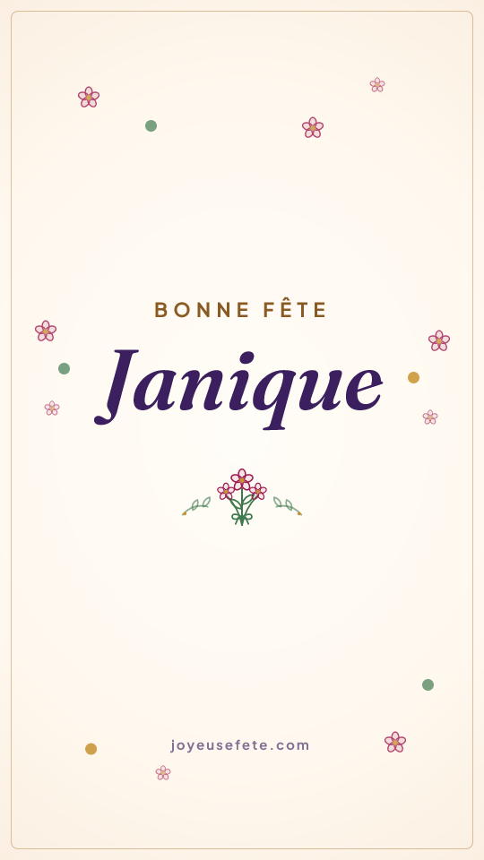 Image « Bonne fête Janique » au format story