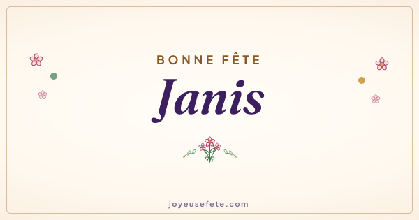 Image « Bonne fête Janis » au format large