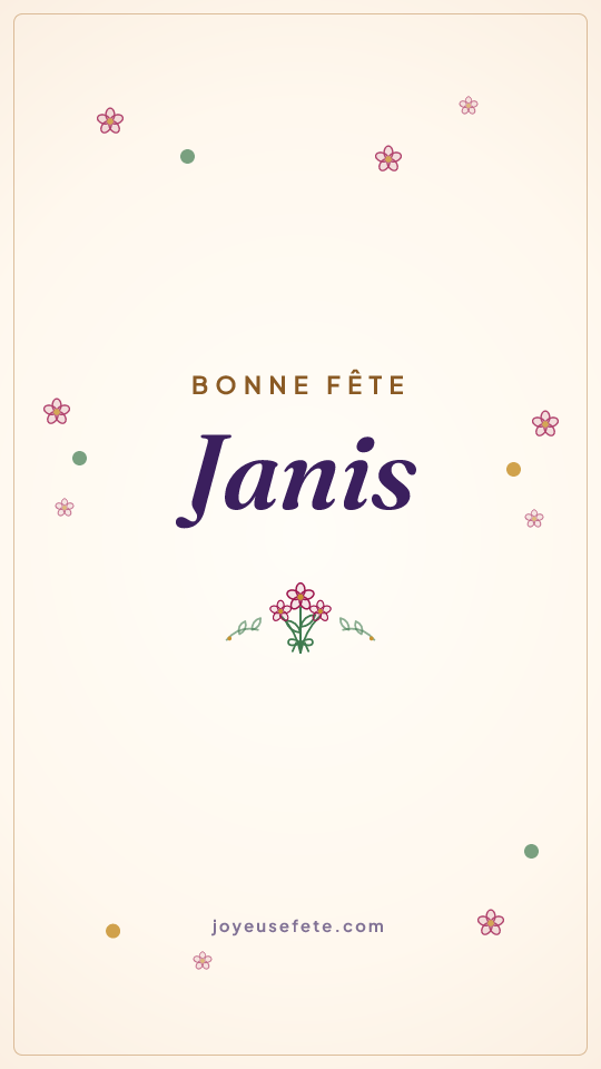 Image « Bonne fête Janis » au format story