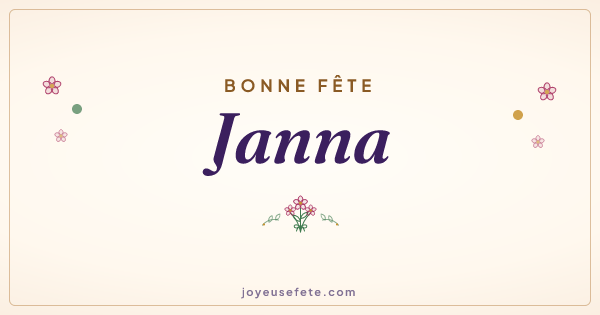 Image « Bonne fête Janna » au format large
