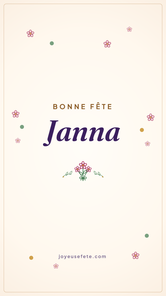 Image « Bonne fête Janna » au format story