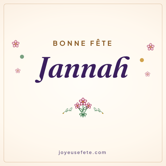 Image carrée « Bonne fête Jannah » pour WhatsApp