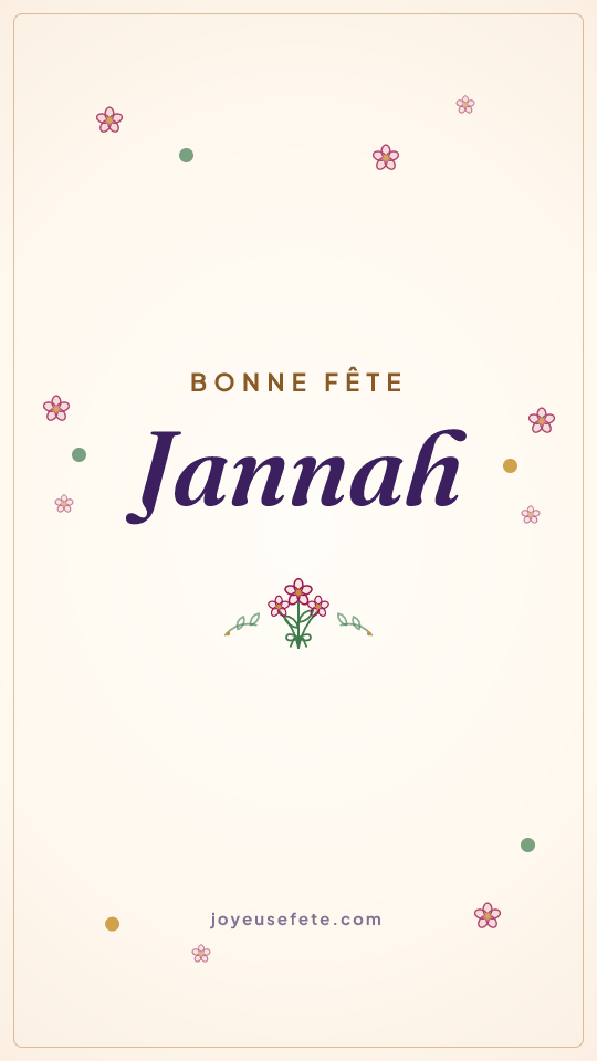 Image « Bonne fête Jannah » au format story