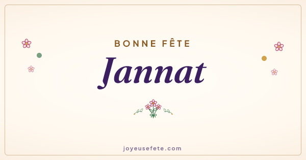 Image « Bonne fête Jannat » au format large