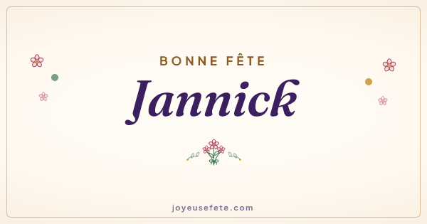 Image « Bonne fête Jannick » au format large