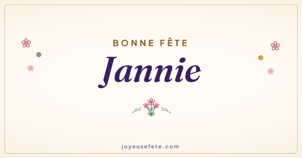 Image « Bonne fête Jannie » au format large