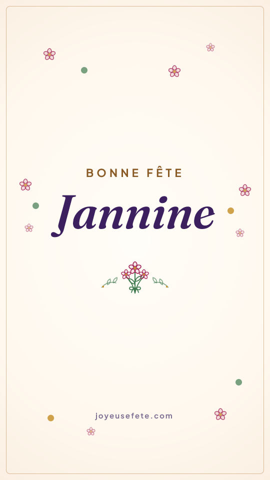Image « Bonne fête Jannine » au format story