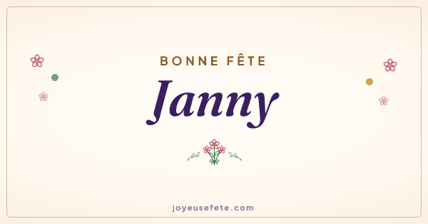 Image « Bonne fête Janny » au format large