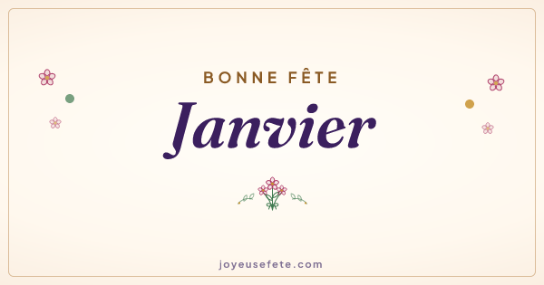 Image « Bonne fête Janvier » au format large