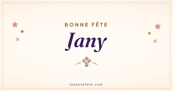 Image « Bonne fête Jany » au format large