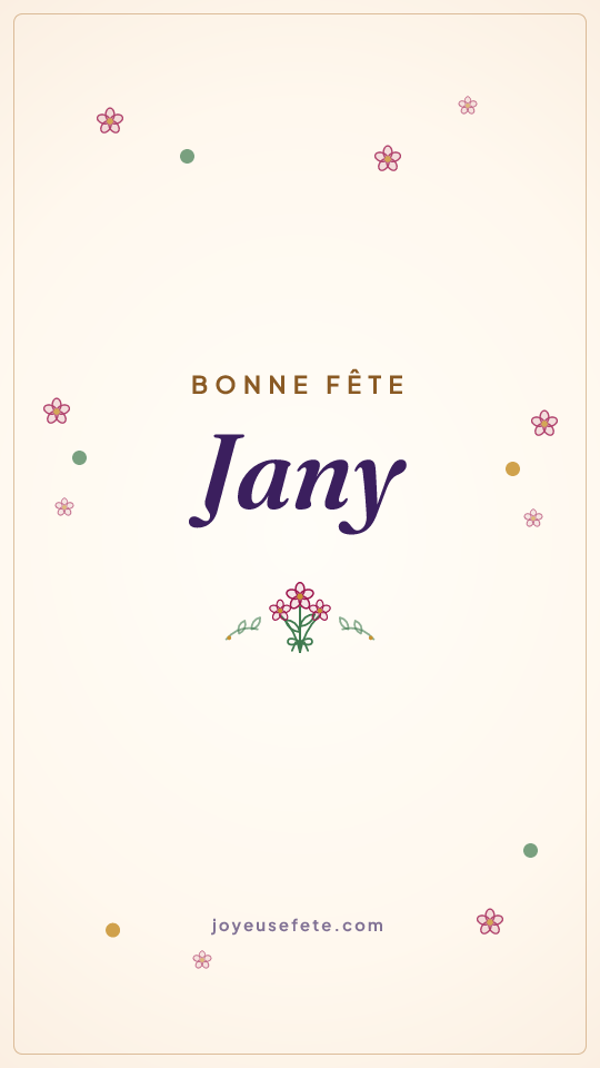 Image « Bonne fête Jany » au format story