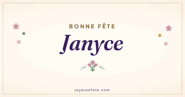 Image « Bonne fête Janyce » au format large