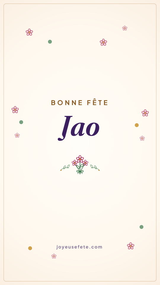 Image « Bonne fête Jao » au format story