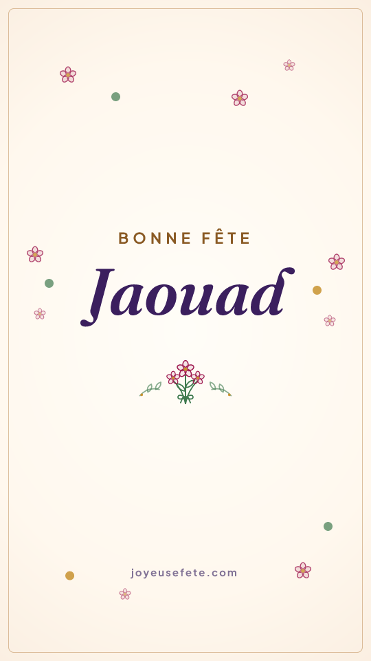 Image « Bonne fête Jaouad » au format story