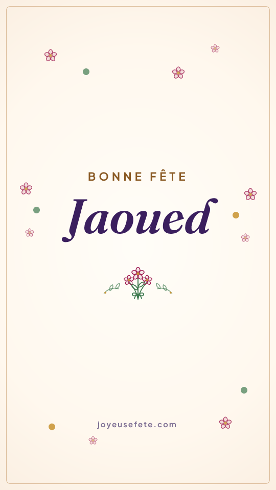 Image « Bonne fête Jaoued » au format story