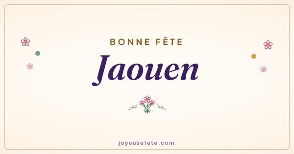 Image « Bonne fête Jaouen » au format large