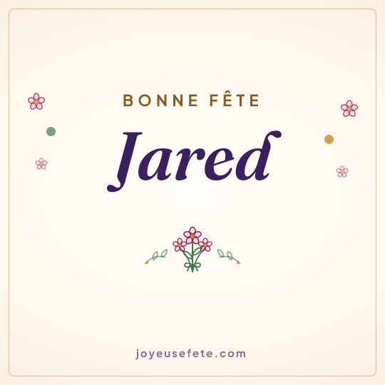 Image carrée « Bonne fête Jared » pour WhatsApp