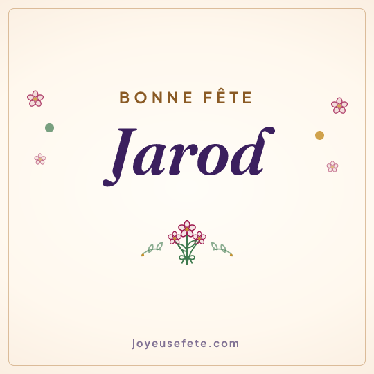 Image carrée « Bonne fête Jarod » pour WhatsApp