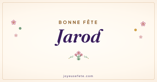 Image « Bonne fête Jarod » au format large