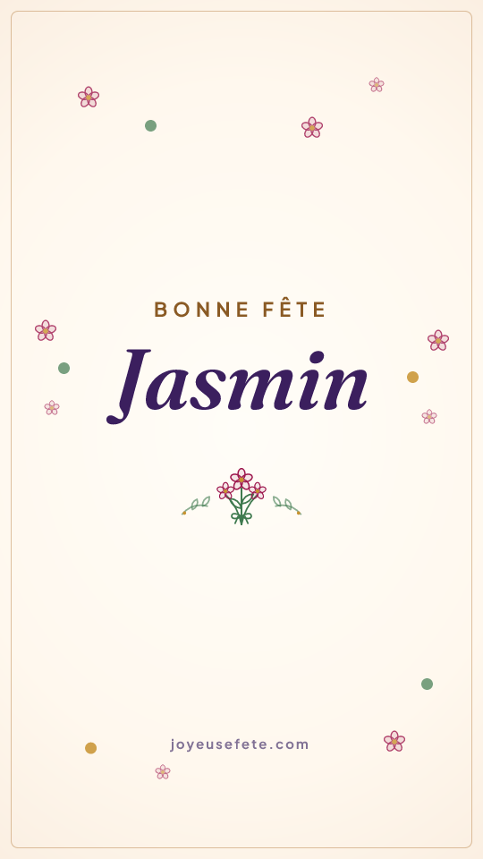 Image « Bonne fête Jasmin » au format story