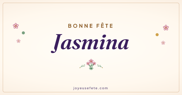 Image « Bonne fête Jasmina » au format large