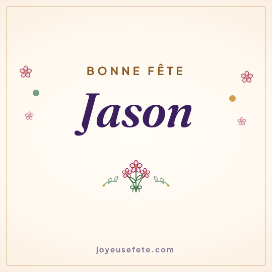Image carrée « Bonne fête Jason » pour WhatsApp