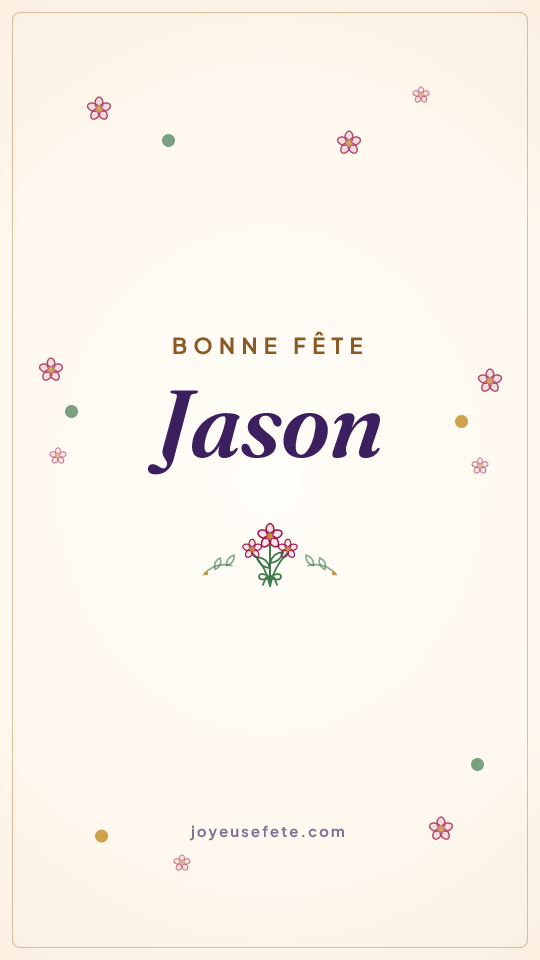 Image « Bonne fête Jason » au format story