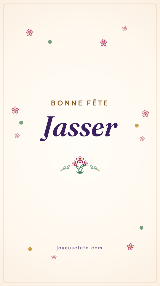 Image « Bonne fête Jasser » au format story