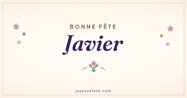 Image « Bonne fête Javier » au format large